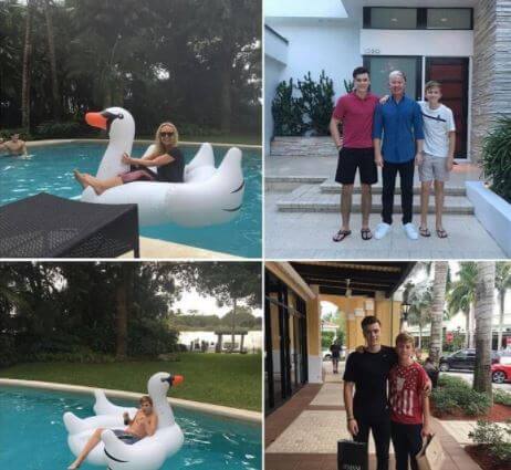 Christopher Hodgson and his family enjoying a vacation.